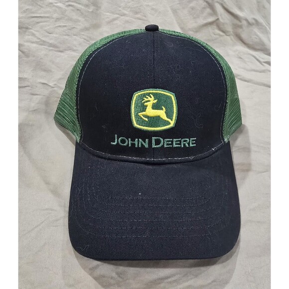 John Deere Licensed Black and Green With Soft Mesh Hat /Truckers Cap New